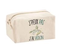 Planetee Trousse Multifonction J'peux Pas Violon Femme | Trousse Scolaire Maquillage Idée Cadeau Collègue Noël Anniversaire | Trousse pour Fournitures Scolaires et de Bureau