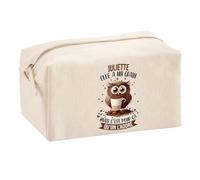 Planetee Trousse Multifonction Juliette Chouette Grain | Trousse Scolaire Maquillage Idée Cadeau Collègue Noël Anniversaire | Trousse pour Fournitures Scolaires et de Bureau