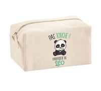 Planetee Trousse Multifonction Léo Pas Touche Panda | Trousse Scolaire Maquillage Idée Cadeau Collègue Noël Anniversaire | Trousse pour Fournitures Scolaires et de Bureau