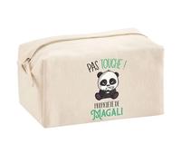 Planetee Trousse Multifonction Magali Pas Touche Panda | Trousse Scolaire Fournitures Bureau Maquillage Idée Cadeau Collègue Noël Anniversaire