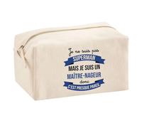 Planetee Trousse Multifonction Maître-Nageur Super-Héros Homme | Trousse Scolaire Maquillage Idée Cadeau Collègue Noël Anniversaire | pour Fournitures Scolaires et de Bureau