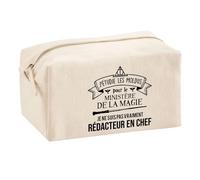 Planetee Trousse Multifonction Rédacteur en Chef Ministère de la Magie | Trousse Scolaire Maquillage Idée Cadeau Collègue Noël Anniversaire | Trousse pour Fournitures Scolaires et de Bureau