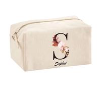 Planetee Trousse Multifonction Sophie Lettre Fleur | Trousse Scolaire Maquillage Idée Cadeau Collègue Noël Anniversaire | Trousse pour Fournitures Scolaires et de Bureau