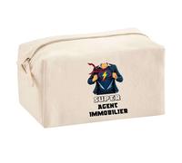 Planetee Trousse Multifonction Super Agent Immobilier - Trousse de Maquillage, Trousse pour Fournitures Scolaires et de Bureau Fêtes des mères Noël