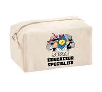 Planetee Trousse Multifonction Super Éducateur Spécialisé Super-Héros | Trousse Scolaire Fournitures Bureau Maquillage Idée Cadeau Collègue Noël Anniversaire