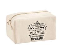 Planetee Trousse Multifonction Typographe Ministère de la Magie | Trousse Scolaire Fournitures Bureau Maquillage Idée Cadeau Collègue Noël Anniversaire