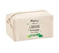 Planetee Trousse Multifonction Un Libraire Inoubliable | Trousse Scolaire Maquillage Idée Cadeau Collègue Noël Anniversaire | Trousse pour Fournitures Scolaires et de Bureau