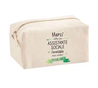 Planetee Trousse Multifonction Une Assistante Sociale Inoubliable | Trousse Scolaire Maquillage Idée Cadeau Collègue Noël Anniversaire | Trousse pour Fournitures Scolaires et de Bureau