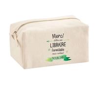 Planetee Trousse Multifonction Une Libraire Inoubliable | Trousse Scolaire Maquillage Idée Cadeau Collègue Noël Anniversaire | Trousse pour Fournitures Scolaires et de Bureau