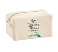 Planetee Trousse Multifonction Une Secrétaire Médicale Inoubliable | Trousse Scolaire Maquillage Idée Cadeau Collègue Noël Anniversaire | Trousse pour Fournitures Scolaires et de Bureau