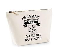 Planetee Trousse Ne sous-Estimez Pas Mots Croisés Personnalisable Prénom Idée Cadeau