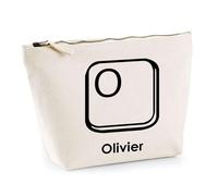 Planetee Trousse Olivier Lettre Clavier - Pochette Toilette Maquillage - Idée Cadeau Prénom Informaticien G amer Anniversaire Oncle Parrain Beau Papa Collègue Départ Retraite Noël