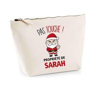 Planetee Trousse Sarah Pas Touche Père Noël - Secret Santa Cadeau Noël Humour Insolite Collègue