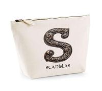 Planetee Trousse Stanislas Lettre Viking - Pochette Toilette Maquillage - Idée Cadeau Prénom Motard Jeux de Rôle Vidéo Anniversaire Oncle Parrain Beau Papa Collègue Départ Retraite Noël