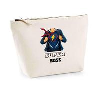 Planetee Trousse Super Boss - Idée Fête des mères Cadeau Travail Retraite Trousse Maquillage Toilette