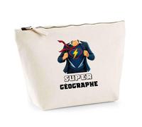Planetee Trousse Super Géographe - Idée Fête des mères Cadeau Travail Retraite Trousse Maquillage Toilette