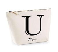 Planetee Trousse Ulysse Lettre Chic - Pochette Toilette Maquillage - Idée Cadeau Prénom pour Cuisinier Barbecue Jardinage Oncle Parrain Beau Papa Collègue Départ Retraite Noël