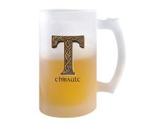 Planetee Verre à Bière Thibault Lettre Viking | Chope de Bière Pinte | Idée Cadeau Prénom Motard Jeux de Rôle Vidéo Anniversaire Papa Collègue Départ Retraite Noël
