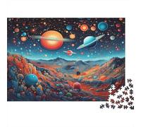 Planètes cosmiques Puzzle 1000 Pièces Adulte sans Poussière, Jeu De Puzzle Premium Jeu Éducatif Décompression pour Une Activité Détente, Fun Fresent & Activités pour La Maison 52x38cm/10