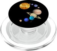 Planètes dans Le système Solaire avec Pluton - Science PopSockets PopGrip pour MagSafe