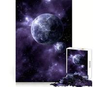 Planètes dans Une nébuleuse Violette Puzzle de 1000 pièces pour Adolescents Jeu de logique Solide Amusant et paisible Découpe de précision Cadeau Exceptionnel (38x52cm)