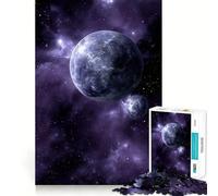 Planètes dans Une nébuleuse Violette Puzzle de 1000 pièces pour Adolescents Jeu de logique Solide Amusant et paisible Découpe de précision Cadeau Exceptionnel (38x52cm)