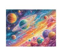 Planètes de la Galaxie dans l'espace 500 Pieces Casse-tête Adulte en Carton Anti-Déchirure Difficile Moyenne Décoration Murale Jeu De Société Anti-Stress Loisir Créatif 500 PCS