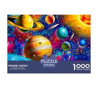Planètes de l'univers Puzzle 1000 Pièces EEspace - Challenge Cérébral Adultes, Ambiance Zen, Qualité Supérieure, Déco Murale, 38x26cm/1000pcs