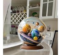 Planètes du système solaire en verre acrylique Décoration de bureau, convient pour la décoration de la maison dans le salon ou le bureau. Idée cadeau : Halloween, Noël, anniversaire, Saint-Valentin