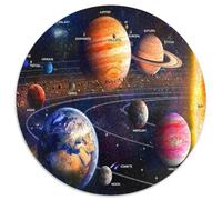 Planètes du Système Solaire Puzzle 1000 Pièces Rond Papier Puzzle pour Adultes Vue de l'espace