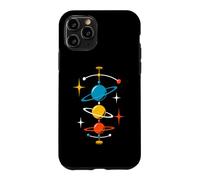 Planètes en orbite du Milieu du siècle âge Atomique rétro Science Spatiale Coque pour iPhone 11 Pro