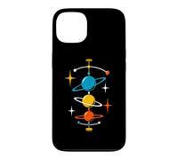 Planètes en orbite du Milieu du siècle âge Atomique rétro Science Spatiale Coque pour iPhone 13