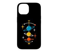 Planètes en orbite du Milieu du siècle âge Atomique rétro Science Spatiale Coque pour iPhone 14