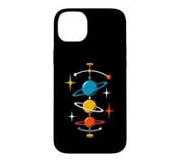Planètes en orbite du Milieu du siècle âge Atomique rétro Science Spatiale Coque pour iPhone 14 Plus