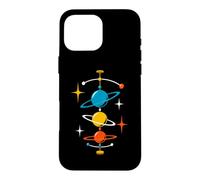 Planètes en orbite du Milieu du siècle âge Atomique rétro Science Spatiale Coque pour iPhone 16 Pro Max