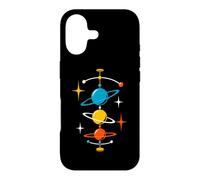 Planètes en orbite du Milieu du siècle âge Atomique rétro Science Spatiale Coque pour iPhone 17