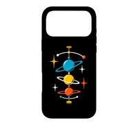Planètes en orbite du Milieu du siècle âge Atomique rétro Science Spatiale Coque pour iPhone 17 Pro Max
