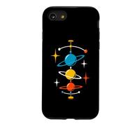 Planètes en orbite du Milieu du siècle âge Atomique rétro Science Spatiale Coque pour iPhone SE (2020) / 7/8