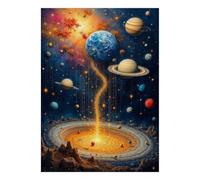 Planètes Espace Univers Puzzle, 1000 Pièces Jeu D'intérieur Adulte | 38x26cm Carton, Exercice Mental, Ajustement Précis, Amateurs De Puzzles, Réduction Du Stress