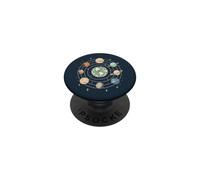 Planètes et Corps célestes Autour de la Terre Astronomie Spatiale PopSockets PopGrip Adhésif