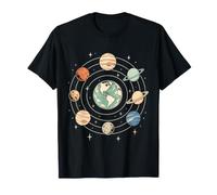 Planètes et Corps célestes Autour de la Terre Astronomie Spatiale T-Shirt