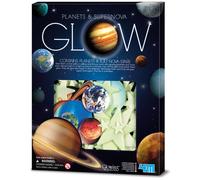 Kit de création du système solaire avec 100 étoiles phosphorescentes - 4M - KIDZ LABS