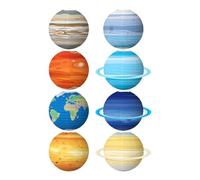 Planètes Lanternes 8 Pièces - Décor Planétaire 30 cm - Lanternes Thème Spatial Colorées pour Plafond Salle de Classe Science École Anniversaire