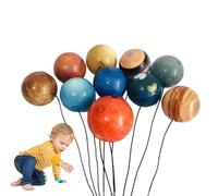 Planètes suspendues, modèle de système solaire, 10pcs Soft Pu Solar System Mobile, Planètes suspendues avec corde pour enfants Nursery Space Party décorations