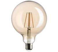 Planetitaly Ampoule G125 globe E27 LED filament 12W rendement 145W boule verre fumé lampe lumière chaude 2500K décoratif pub, bar, locaux commerciaux, tavernes, magasins, alimentation 230V (2500K)