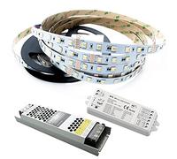 Planetitaly Kit bande LED 100 W 24 V lumière multicolore RGB CCT de 3000 K à 6 000 K unité de commande WiFi Smart compatible assistants vocaux Alexa APP Sound Control bobine 5 m