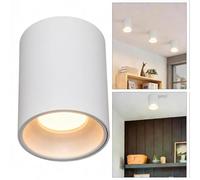 Planetitaly NIKOS Plafonnier de plafond GU10 Blanc 6000K Lampe LED 8 W pour salle de bain, cuisine, couloir 230 V