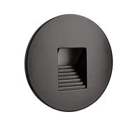 Planetitaly Spot LED rond 4 W éclairage encastré intérieur escalier marches entrées 230 V (Noir)