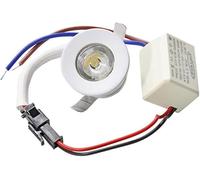 Planetitaly Spot mini LED encastrable pour escalier 1 W 220 V IP20 trou 25 à 30 mm Point de lumière encastré LED puissance 1 W 100 Lumens Petit spot blanc lumière chaude 3000 K Pilote inclus 230 Vca
