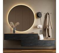 Planetmöbel Lot de 2 meubles muraux, 160 cm, chêne doré, noir charbon, compacts, avec rabat comme espace de rangement, à suspendre ou à poser, 37,8 x 160 x 32,5 cm (P x l x H)